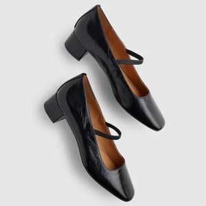 New! Madewell The Greta Pump in Crinkled Patent Leather